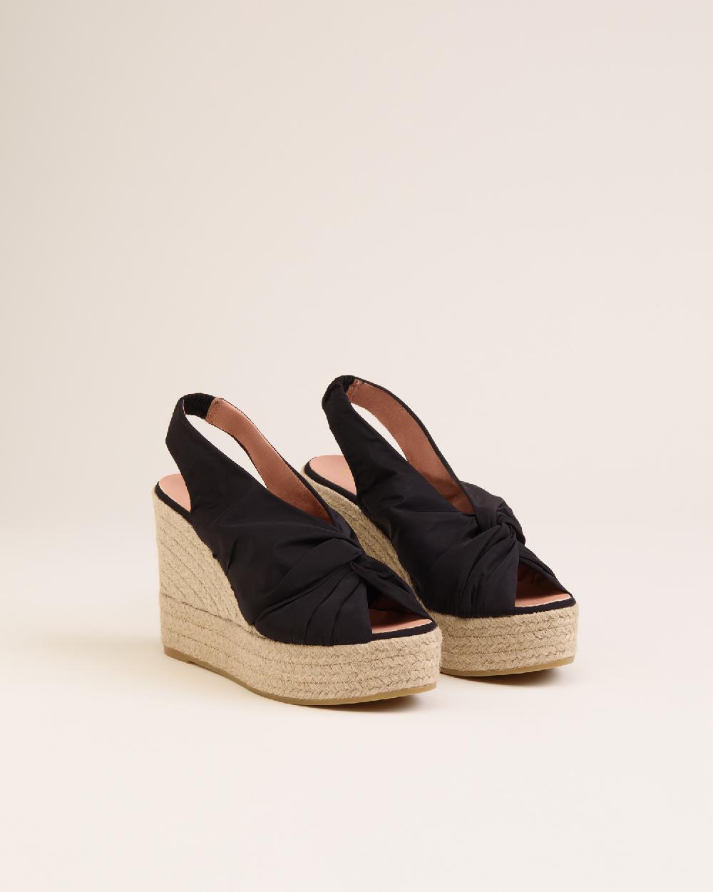 Gaimo espadrilles Anca NegroSandalias de cuña en tejido acolchado Tienda