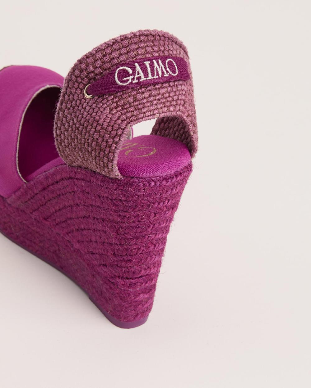 Gaimo espadrilles Tani PeonyAlpargatas de cuña alta monocolor en algodón con cintas Rebajas online