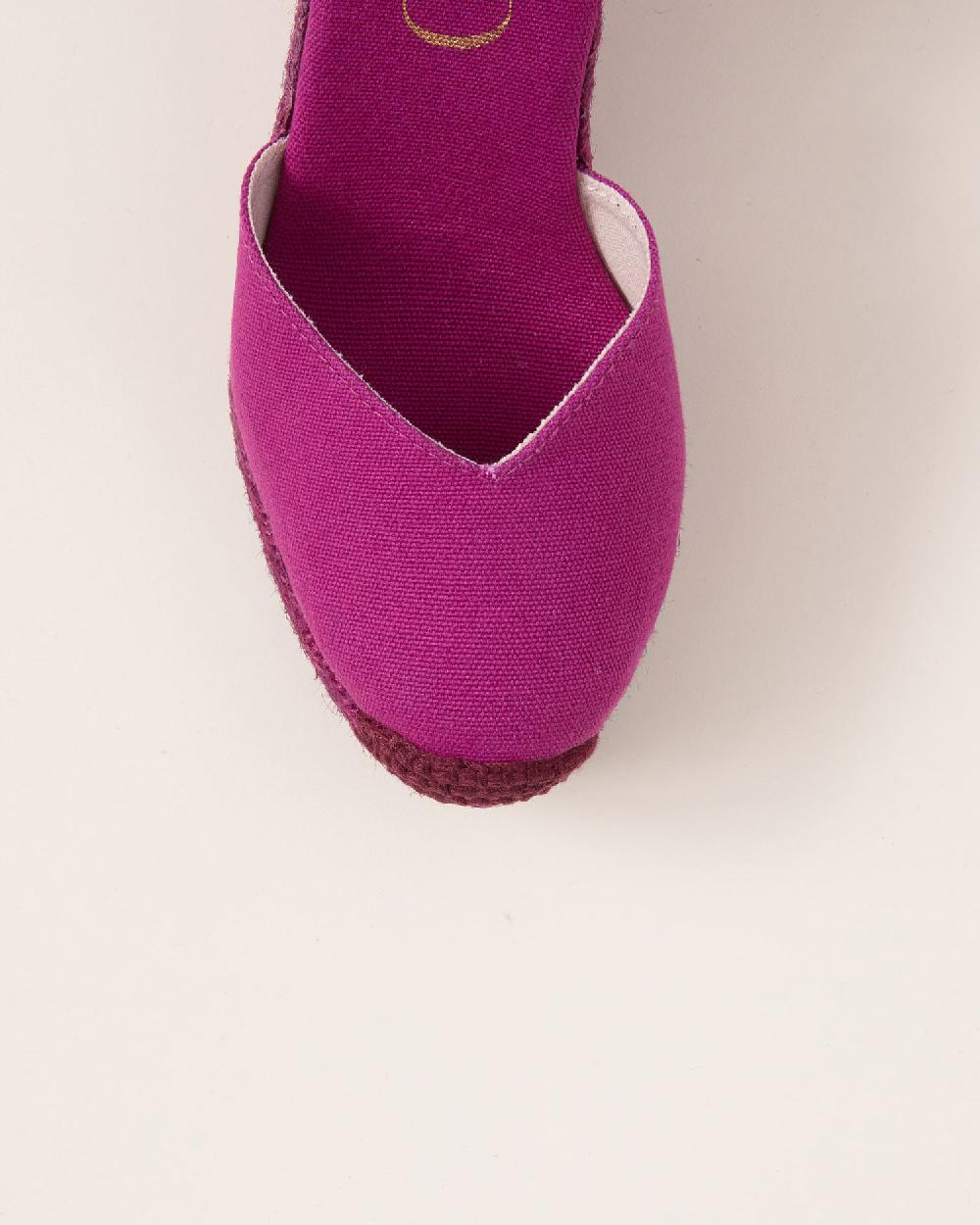 Gaimo espadrilles Tani PeonyAlpargatas de cuña alta monocolor en algodón con cintas Rebajas online