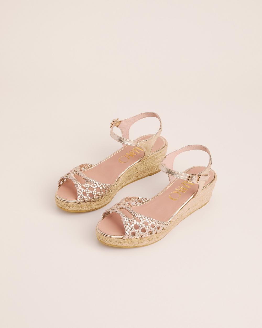 Gaimo espadrilles Vitta PlatinoSandalias de cuña en piel trenzada Rebajas top