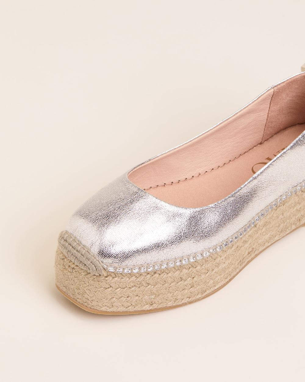 Gaimo espadrilles Mitsy PlataBailarinas con plataforma de yute en piel grabada con cintas Oferta especial