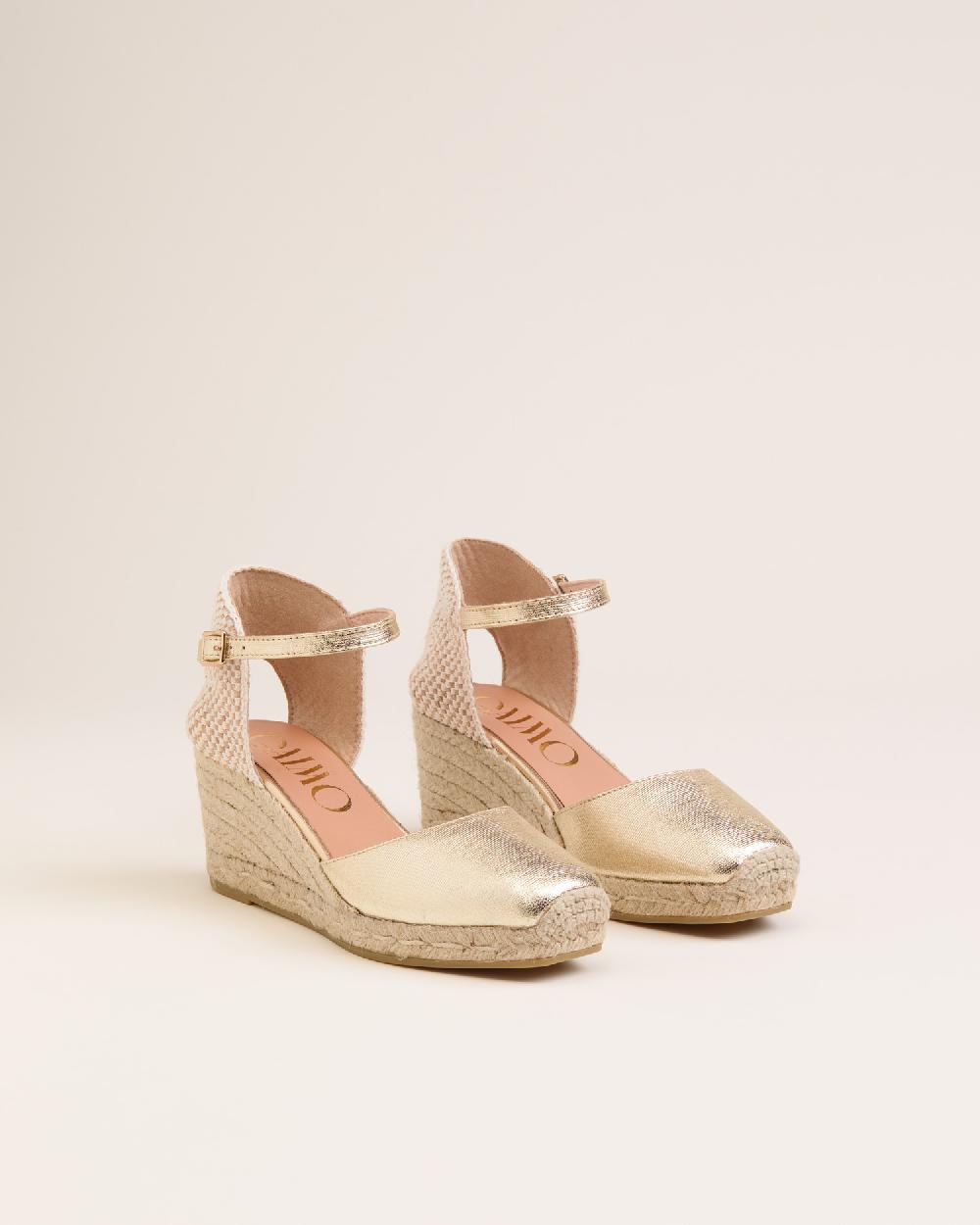 Gaimo espadrilles Yosie5 CarraraAlpargatas de cuña en piel grabada con punta cuadrada Últimos 2 días
