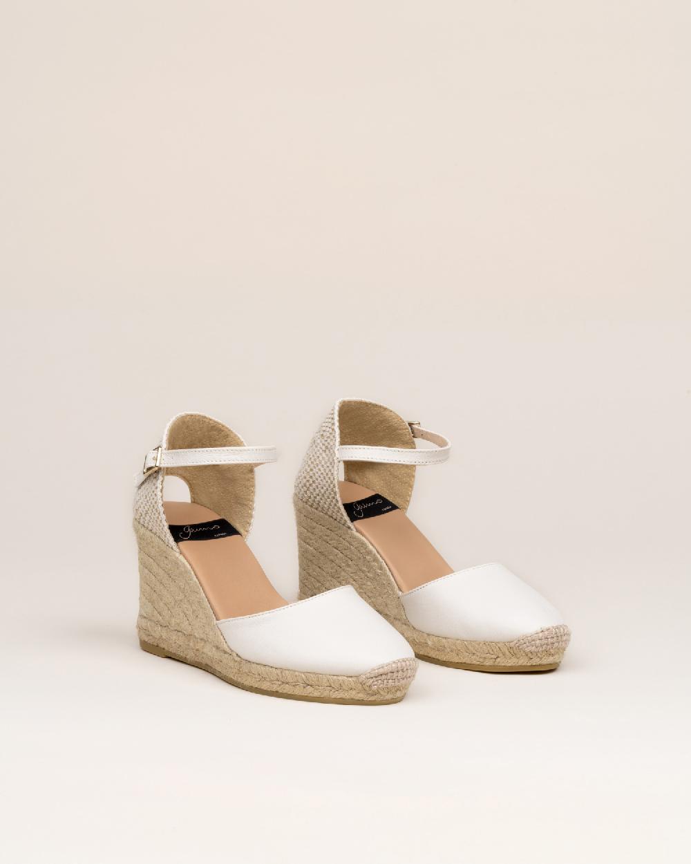 Gaimo espadrilles Global7 Pharos MarfilAlpargatas de cuña en piel con hebilla Solo hoy