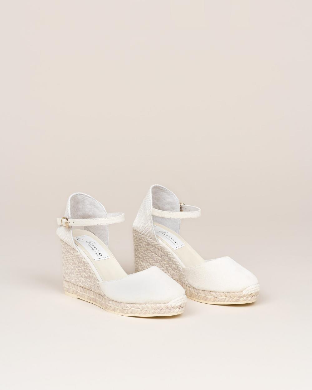 Gaimo espadrilles Global Ante MarfilAlpargatas de cuña en piel con hebilla Oferta especial de fábrica