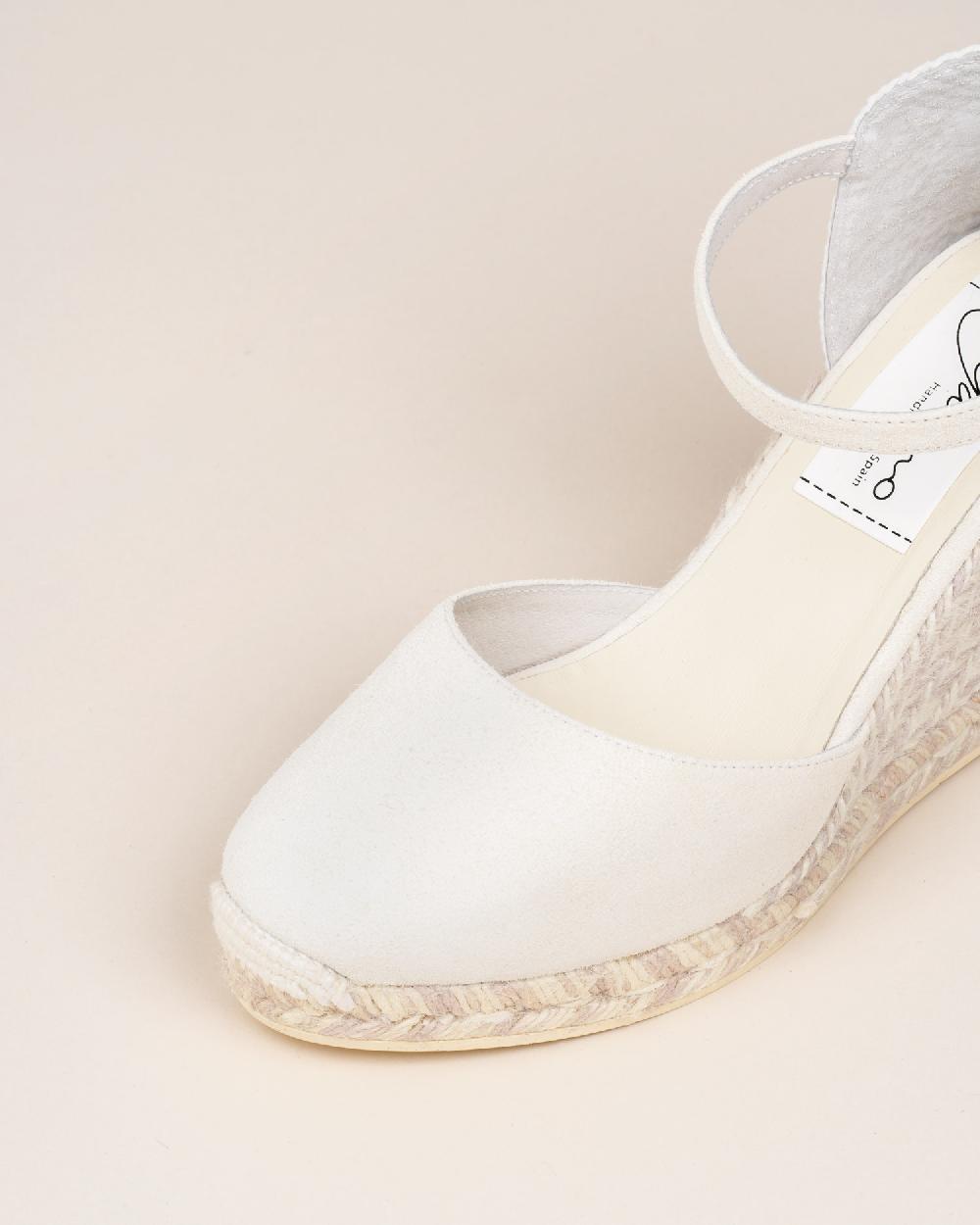 Gaimo espadrilles Global Ante MarfilAlpargatas de cuña en piel con hebilla Oferta especial de fábrica