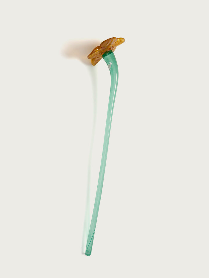 Hoff Deco Mouthblown Crystal Flower Mustard by HOFF Grandes descuentos