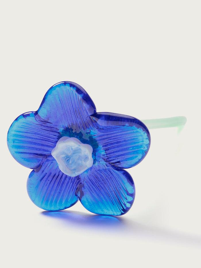 Hoff Deco Mouthblown Crystal Flower Blue by HOFF Limitado a 3 días