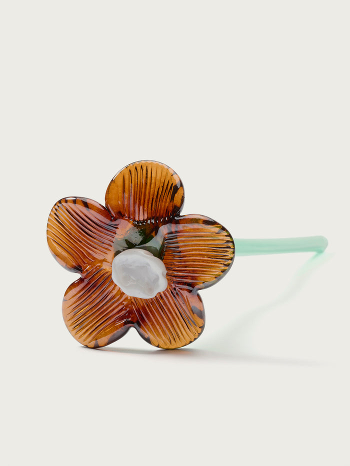 Hoff Deco Mouthblown Crystal Flower Brown by HOFF Ventas relámpago