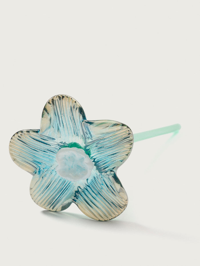 Hoff Deco Mouthblown Crystal Flower Silver by HOFF Envío gratis