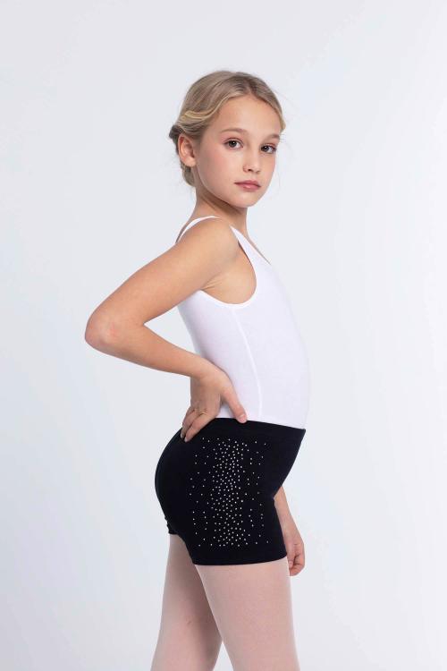intermezzo Shorts Negros Brillantes de Gimnasia en Algodón Orgánico de Intermezzo