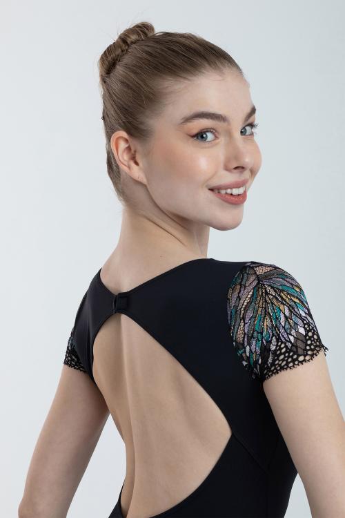 intermezzo Maillot Carlota mangas de blonda de colores para ballet y danza Intermezzo En oferta