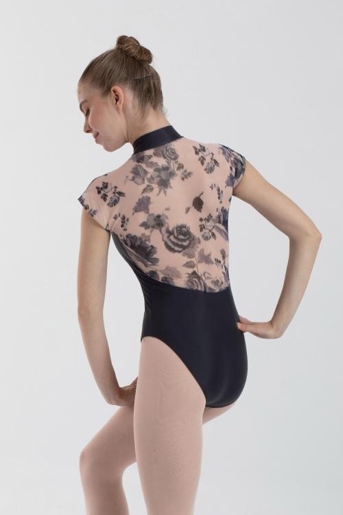 intermezzo Maillot Cindy con tul floral estampado lycra reciclada Intermezzo ballet danza Descuentos del mes