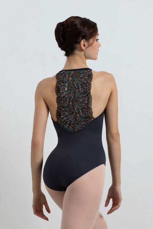 intermezzo Maillot Cora de tirantes con blonda de colores en la espalda ballet Intermezzo Descuento por venta flash