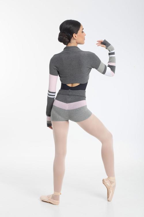 intermezzo Mangas de rayas de algodón con ojal calentamiento danza y ballet Intermezzo Ahorra y exporta