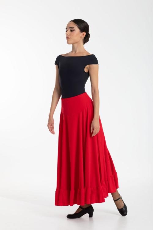 intermezzo Falda larga Mujer Flamenco con volante de Intermezzo danza para ensayo Rebajas de fin de temporada