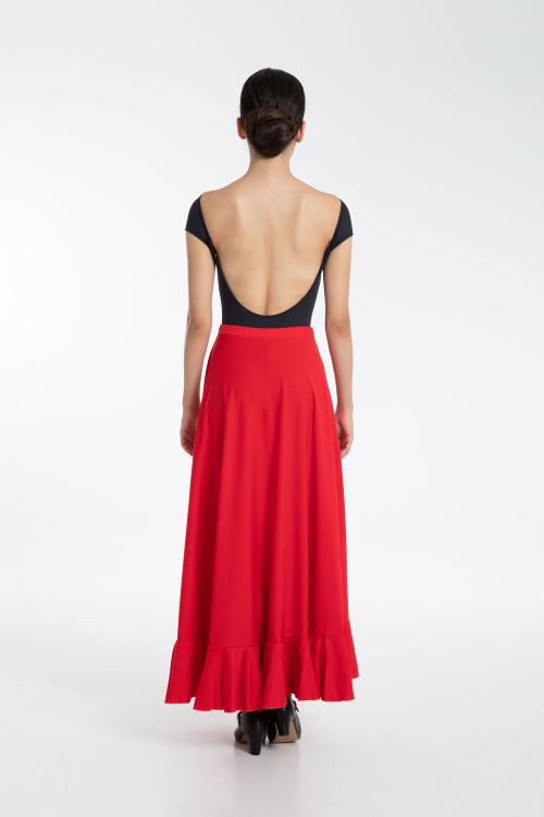 intermezzo Falda larga Mujer Flamenco con volante de Intermezzo danza para ensayo Precio ultrabajo
