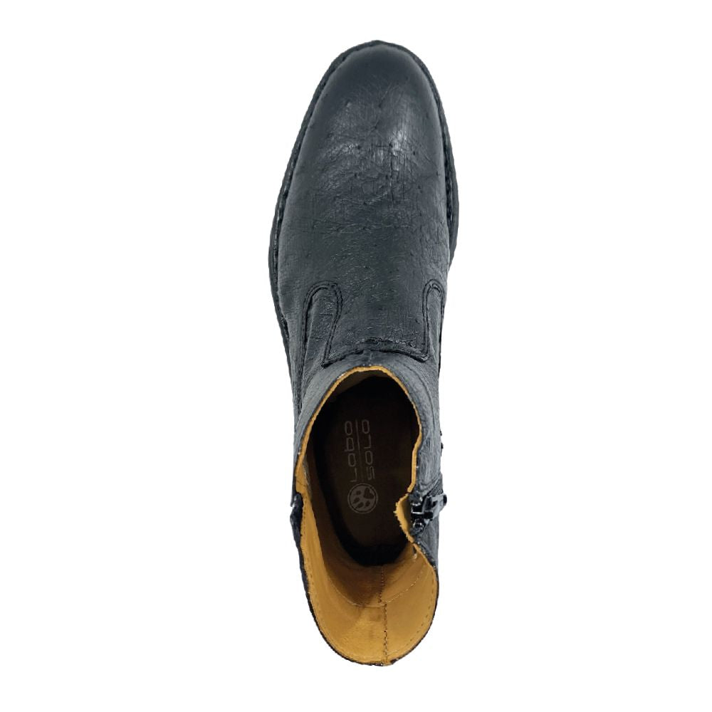lobo solo BOTIN CABALLERO 7911AS PANZA DE AVESTRUZ NEGRO Ventas relámpago