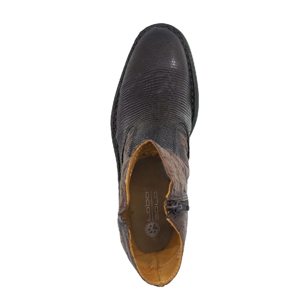 lobo solo BOTIN CABALLERO 7911XL LIZARD CAFÉ Última moda