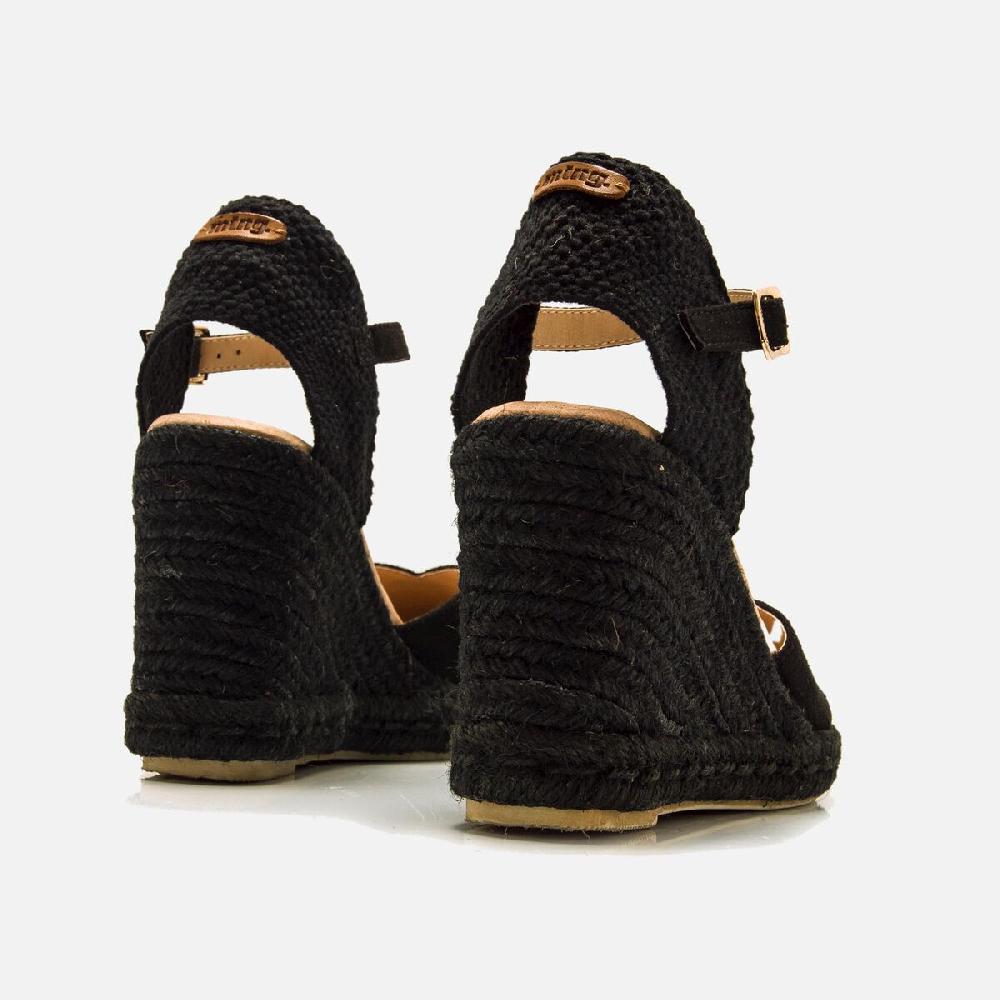 ﻿mtng Compra LOUISA negro 60259 Mujer Calzado Sandalias De CuñA Ofertas de temporada