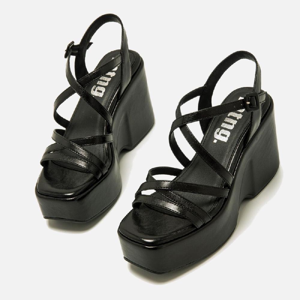 ﻿mtng Compra LIZZY negro 57014 Mujer Calzado Sandalias De CuñA Tienda de fábrica