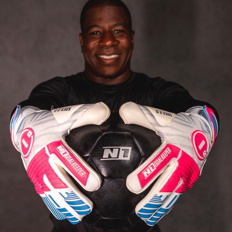 n1 goalkeeper Guantes de Portero Ares 2.0 Blue Pink UGT+ II Gran oferta