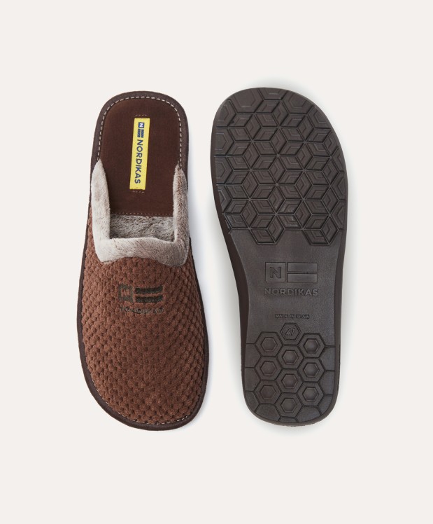 nordikas ZAPATILLAS DE CASA HOMBRE ANDES MARRON Grandes descuentos