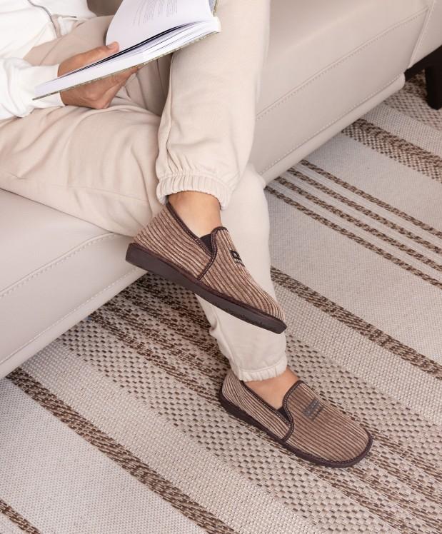 nordikas ZAPATILLAS DE CASA HOMBRE CORDELE MOKA En oferta