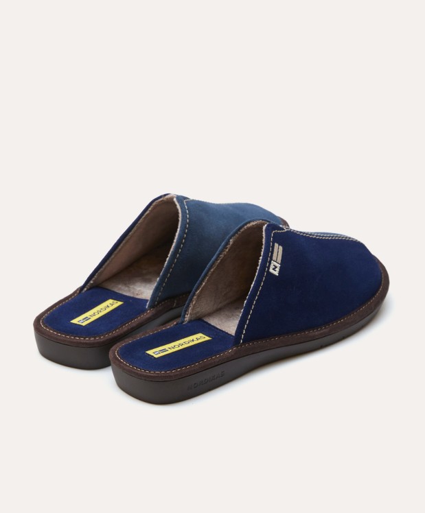 nordikas ZAPATILLAS DE CASA HOMBRE AFELPADO INDICO Ofertas especiales