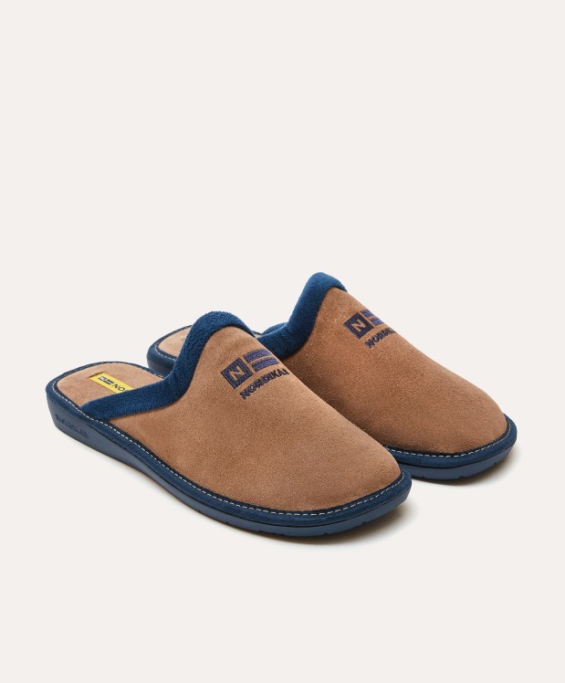 nordikas ZAPATILLAS DE CASA HOMBRE AFELPADO PIEDRA Grandes ahorros