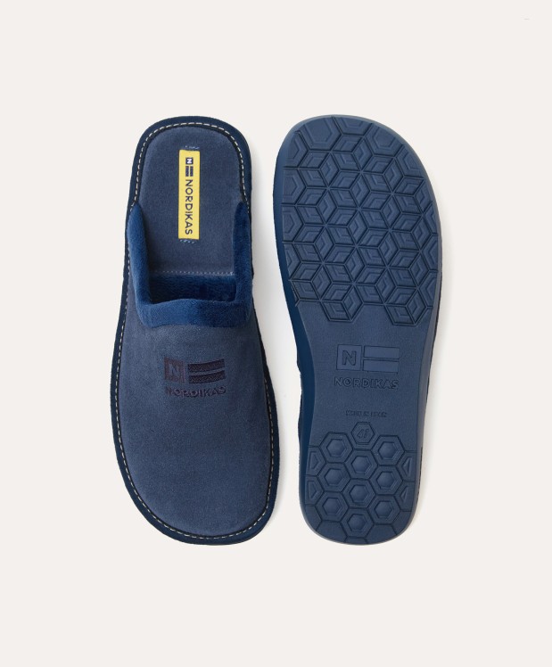 nordikas ZAPATILLAS DE CASA HOMBRE AFELPADO JEANS Rebajas de fin de temporada