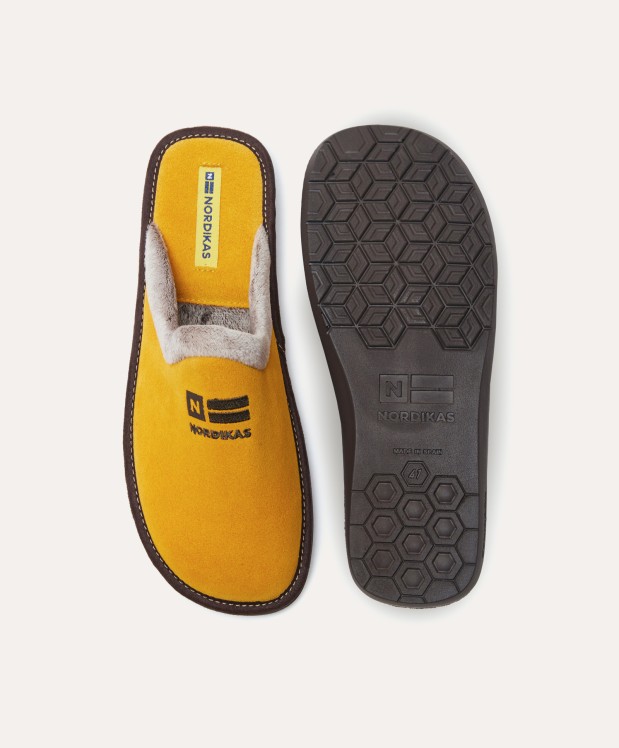 nordikas ZAPATILLAS DE CASA HOMBRE AFELPADO YELLOW Precio ultrabajo