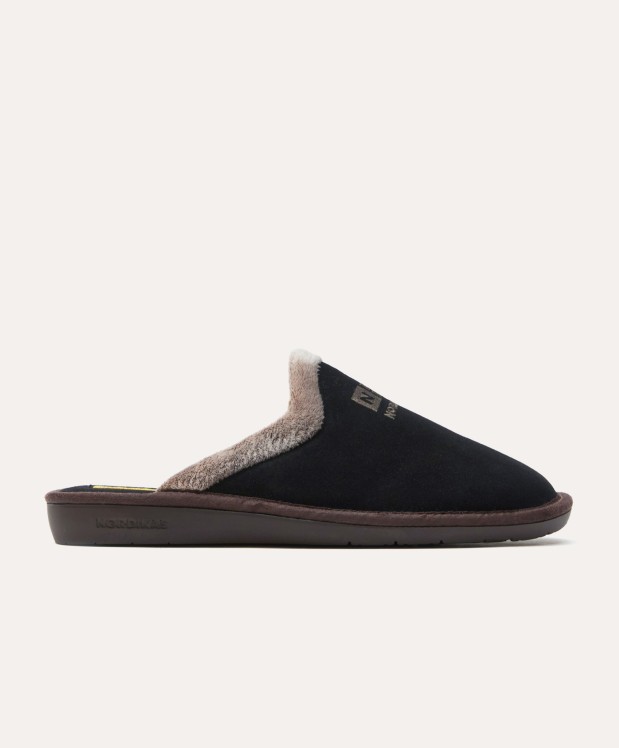 nordikas ZAPATILLAS DE CASA HOMBRE AFELPADO NEGRO 2025