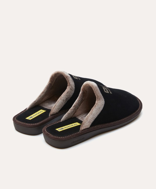 nordikas ZAPATILLAS DE CASA HOMBRE AFELPADO NEGRO 2025