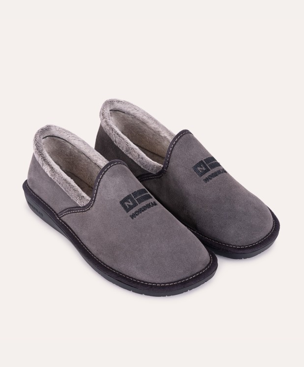 nordikas ZAPATILLAS DE CASA HOMBRE AFELPADO GRIS Outlet online