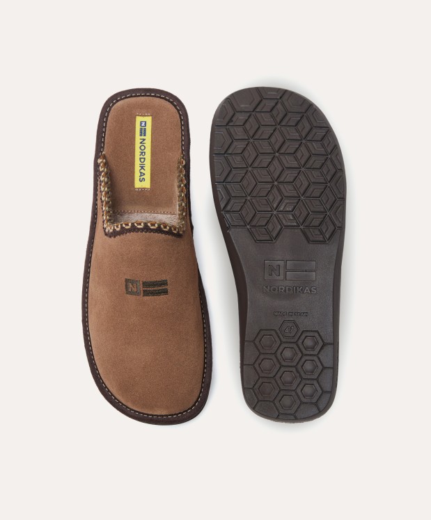 nordikas ZAPATILLAS DE CASA HOMBRE AFELPADO PIEDRA Ofertas