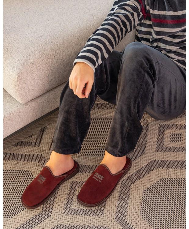 nordikas ZAPATILLAS DE CASA HOMBRE AFELPADO BURDEOS Rebajas baratas