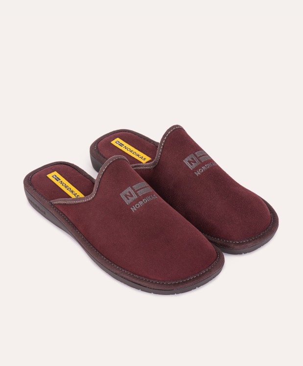 nordikas ZAPATILLAS DE CASA HOMBRE AFELPADO BURDEOS Rebajas baratas