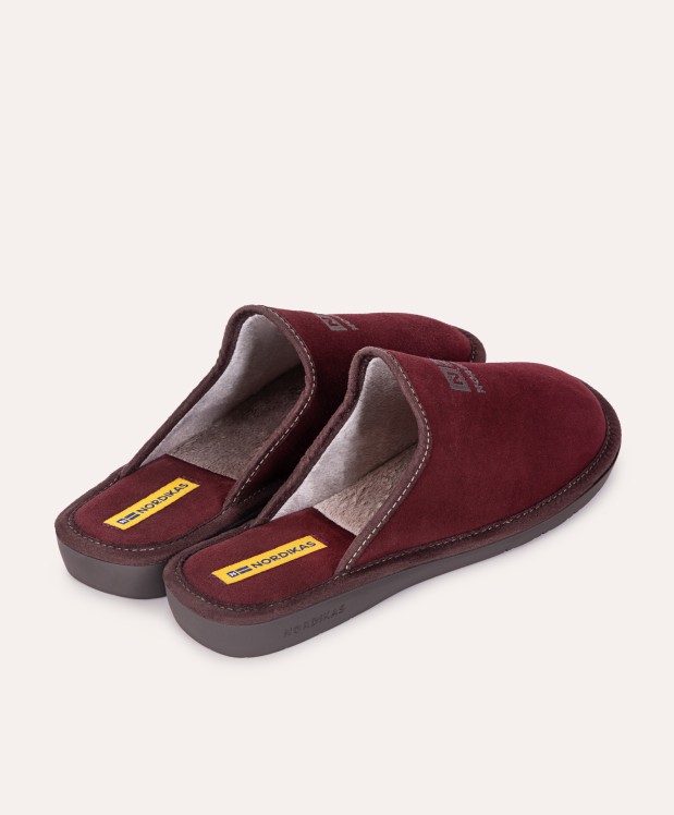 nordikas ZAPATILLAS DE CASA HOMBRE AFELPADO BURDEOS Rebajas baratas