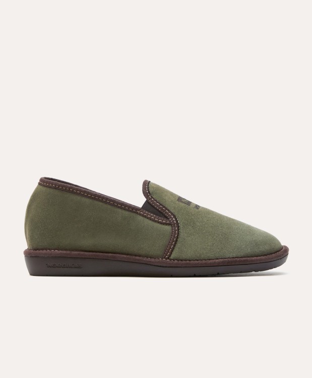 nordikas ZAPATILLAS DE CASA HOMBRE AFELPADO MUSGO Rebajas de fábrica