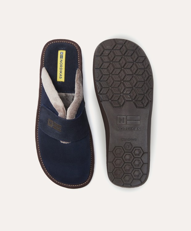 nordikas ZAPATILLAS DE CASA HOMBRE AFELPADO MARINO Tienda