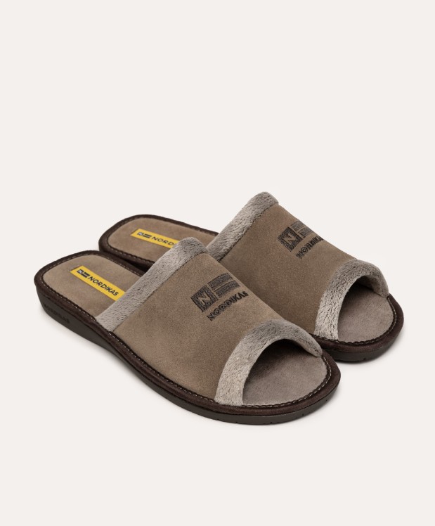 nordikas ZAPATILLAS DE CASA HOMBRE AFELPADO PIEDRA Último día