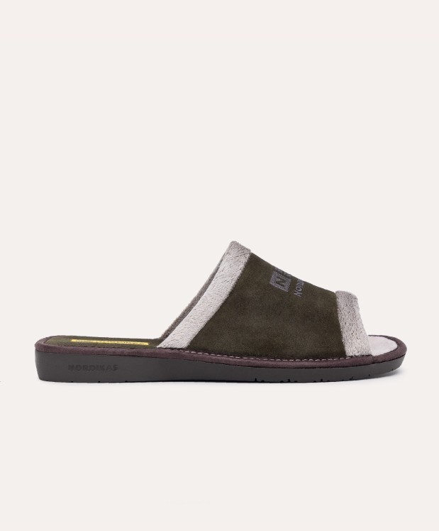 nordikas ZAPATILLAS DE CASA HOMBRE AFELPADO KAKI