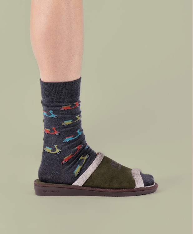 nordikas ZAPATILLAS DE CASA HOMBRE AFELPADO KAKI Precio de fábrica