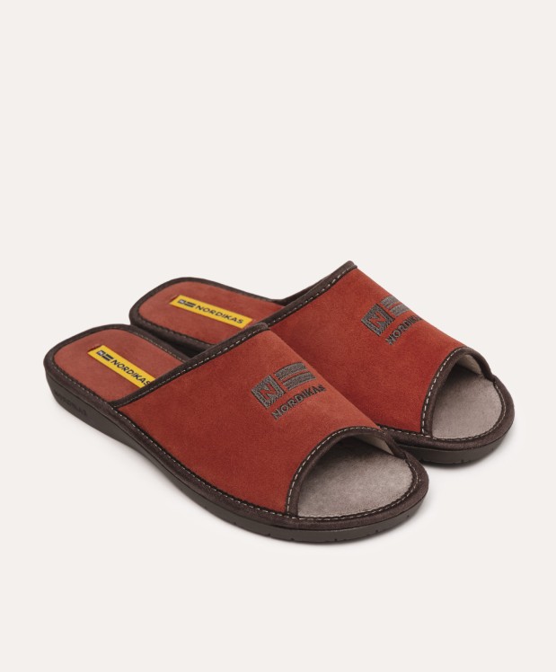 nordikas ZAPATILLAS DE CASA HOMBRE AFELPADO TEJA Promoción por tiempo limitado