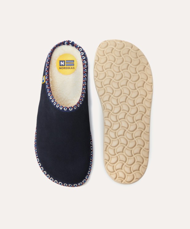 nordikas ZAPATILLAS DE CASA HOMBRE AFELPADO MARINO Rebajas de fin de temporada