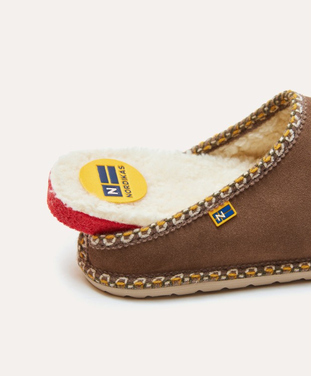 nordikas ZAPATILLAS DE CASA HOMBRE AFELPADO PIEDRA Precio ultrabajo