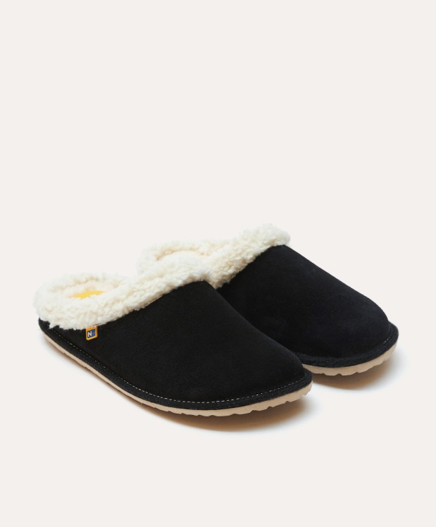 nordikas ZAPATILLAS DE CASA HOMBRE AFELPADO NEGRO