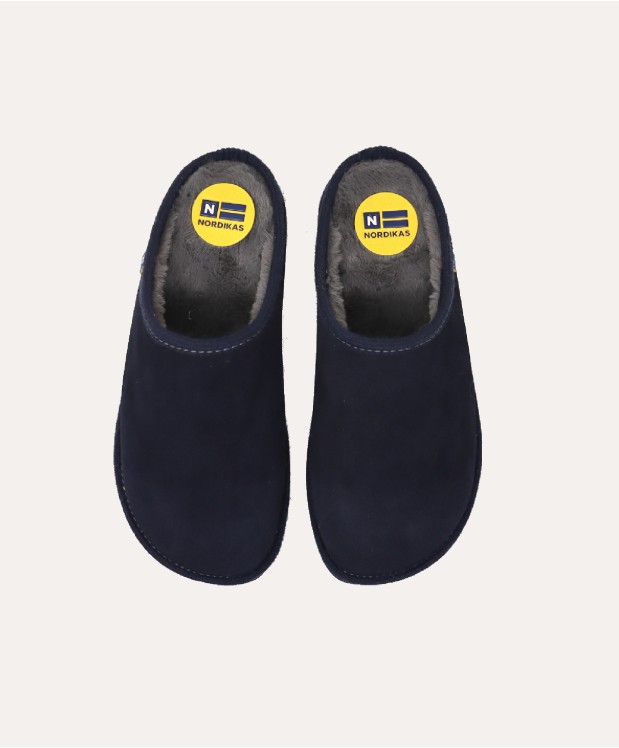nordikas ZAPATILLAS DE CASA HOMBRE AFELPADO MARINO Gran oferta