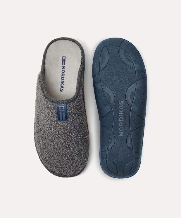 nordikas ZAPATILLAS DE CASA HOMBRE TEDDY GRIS Envío gratis