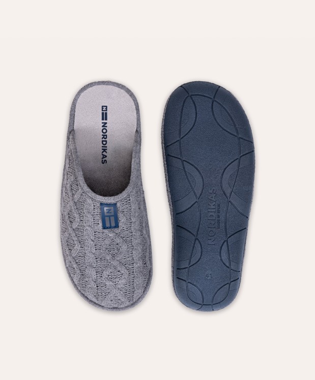 nordikas ZAPATILLAS DE CASA HOMBRE TRENZA GRIS Envío gratis